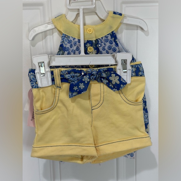 Little Lass Blue and Yellow Floral Dress - Picture 2 of 5